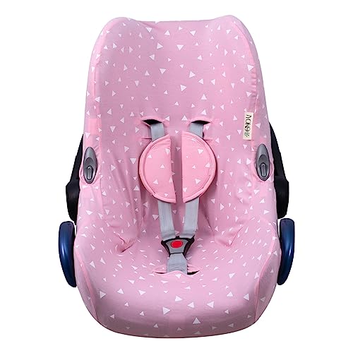 JYOKO KIDS Rivestimento per seggiolino auto in cotone compatibile con Maxi Cosi Cabriofix City Streety (Pink Sparkles)