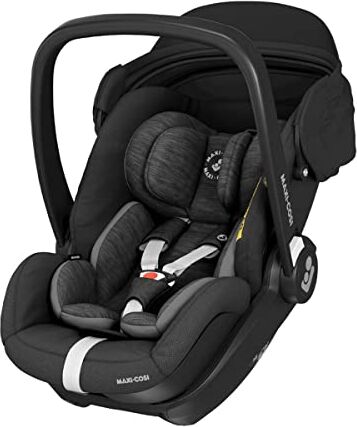 Maxi-Cosi Marble Ovetto Neonato, Seggiolino Auto Reclinabile Isofix con Base Isofix Inclusa per Neonati 0-15 Mesi, 40-85 cm, R129 I-Size, Nero (Essential Black)