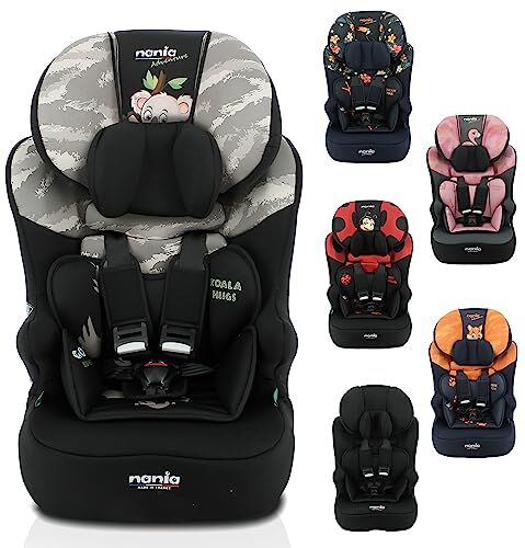 nania Seggiolino auto con cintura RACE I 76-140 cm R129 i-Size Per bambini da 3 a 10 anni Poggiatesta regolabile in altezza Base reclinabile Made in France (Koala)