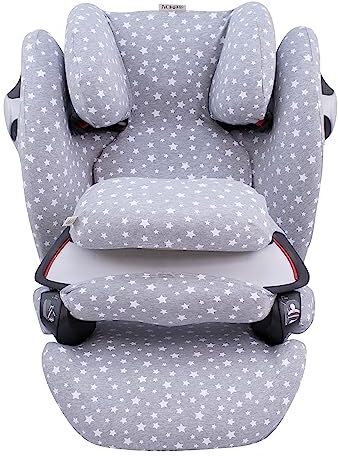 JYOKO Kids Fodera per seggiolino Auto in Cotone Compatibile con Cybex Pallas M S Fix y Pallas B Fix (White Star)