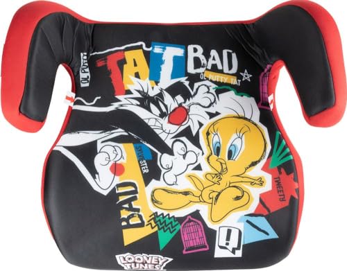 TataWay in viaggio si cresce Alzabimbo auto con Titti e Silvestro, gruppo 2-3 (da 15 a 36 Kg) bambini, con i simpatici looney tunes Titti e Silvestro, alzatina auto, rialzo, seduta per bambini