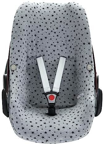 JYOKO KIDS Rivestimento per seggiolino auto in cotone compatibile con Maxi Cosi Pebble (Black Star, Pebble Bebe Confort)