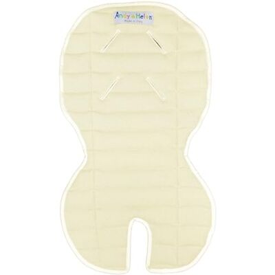 ANDY & HELEN ® Copri seduta imbottita universale per passeggino, seggiolone auto e ovetto, multiuso, Panna ANDY & HELEN ® Copri seduta imbottita universale per passeggino, seggiolone auto e ovetto, multiuso, Panna