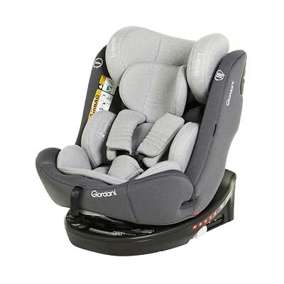 Giordani Titano Seggiolino Auto 40-150 cm i-Size, 0-12 Anni Base Girevole 360°, Isofix e Top Tether, 6 Posizioni dello Schienale, Poggiatesta Regolabile e Riduttore Neonato, Evolutivo Giordani Titano Seggiolino Auto 40-150 cm i-Size, 0-12 Anni Base Girevole 360°, Isofix e Top Tether, 6 Posizioni dello Schienale, Poggiatesta Regolabile e Riduttore Neonato, Evolutivo