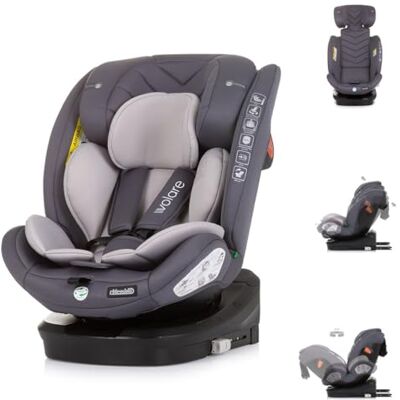 Chipolino seggiolino per bambini Volare i-Size Isofix girevole, top tether, colorazione:grigio Chipolino seggiolino per bambini Volare i-Size Isofix girevole, top tether, colorazione:grigio