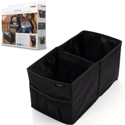 Reer TravelKid Box Scatola portaoggetti per auto con coperchio e cinghia Scatola portaoggetti per auto con coperchio, sistema di cintura, cuscinetti antiscivolo e design pieghevole per il sedile Reer TravelKid Box Scatola portaoggetti per auto con coperchio e cinghia Scatola portaoggetti per auto con coperchio, sistema di cintura, cuscinetti antiscivolo e design pieghevole per il sedile