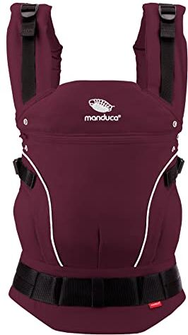 Manduca FIRST Marsupio Neonati > Berry < Marsupio Ergonomico in Cotone Biologico, per Neonati dalla Nascita e Bambini de 3,5 a 20 kg