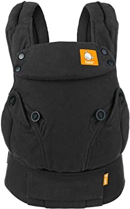 Tula Hemp Esplora portabebe cotone biologico e canapa per neonato ergonomico ed evolutivo zaino portabebe anteriore 3-in-1, da 3,2 a 20,4 kg (Obsidian)