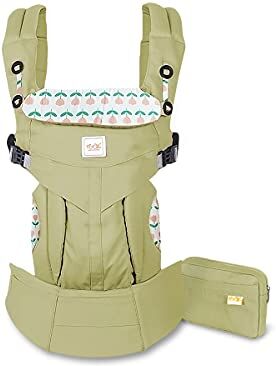 SONARIN Premium Marsupio Neonati Ergonomico,Baby Carrier,Porta Bebè,Cappuccio Rimovibile,da neonato a bambino (0-48 mesi),Supporto per la Testa,Carico massimo 20 kg(Verde)