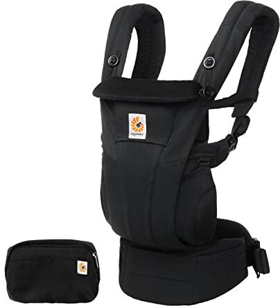 Ergobaby Marsupio  Omni Dream per neonati, 4 posizioni SoftTouch Cotton marsupio anteriore ergonomico marsupio posteriore per neonati (Onyx Black)