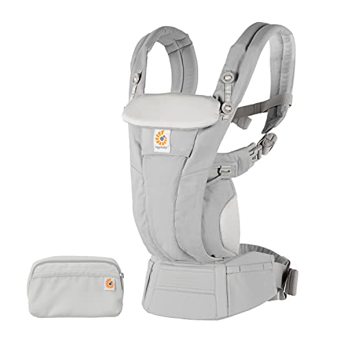 Ergobaby Marsupio  Omni Dream per neonati, 4 posizioni SoftTouch Cotton marsupio anteriore ergonomico marsupio posteriore per neonati (Pearl Grey)