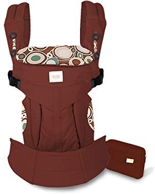 SONARIN Premium Marsupio Neonati Ergonomico,Baby Carrier,Porta Bebè,Cappuccio Rimovibile,da neonato a bambino (0-48 mesi),Supporto per la Testa,Carico massimo 20 kg(Rosso Scuro)