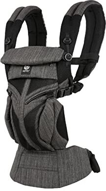 Ergobaby Omni 360 Cool Air Mesh Marsupio Neonati Ergonomico 0 36 Mesi, 4-in-1 Zaino Porta Bebe Traspirante, Black Tweed