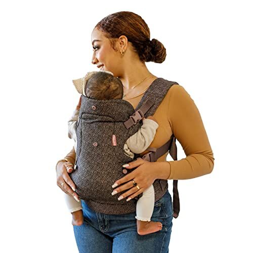 Infantino Marsupio Neonato 4-in-1 Flip Advanced Ergonomico e Convertibile Trasporto frontale e dorsale Cinghie regolabili Per bambini da 3,6 a 14,5 kg Leopardo