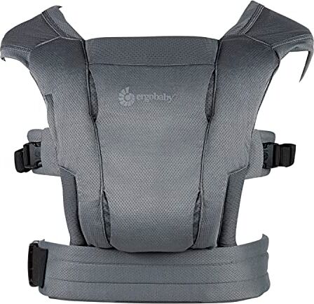 Ergobaby Embrace Soft Air Mesh Marsupio per neonati fin dai primi giorni, Marsupio porta bebè a 2 posizioni, Marsupio neonati ergonomico, Washed Black