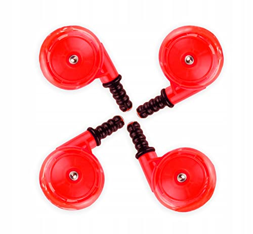PIMKO Ruota in silicone per girello Baby Walker – Pezzo di ricambio, 4 pezzi/set, set di ruote, morbido (rosso)