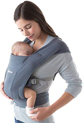 Ergobaby , Embrace Marsupio Neonati Ergonomico 0 Mesi, Porta Bebe Extra Morbido ed Ultraleggero (Oxford Blue)