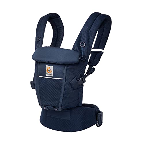 Ergobaby Marsupio Adapt per neonati, 3 posizioni mesh SoftFlex marsupio anteriore ergonomico marsupio posteriore per neonati, Midnight Blue