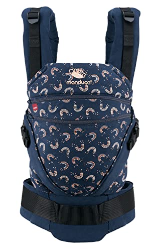 Manduca XT > < Marsupio e porta bebè ergonomico con sedile regolabile per neonati dalla nascita & bambini fino a 20 kg, cotone biologico (Rainbow Night)