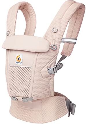 Ergobaby , Marsupio Adapt Per Neonati, 3 Posizioni Mesh Softflex Marsupio Anteriore Ergonomico Marsupio Posteriore Per Neonati, Pink Quartz