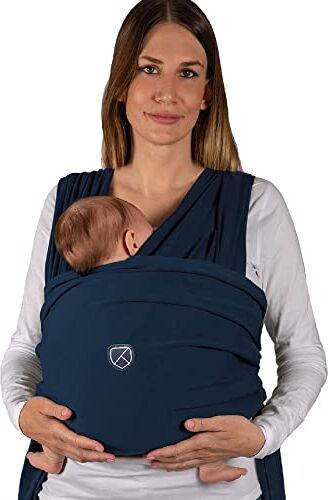 Koala Babycare Fascia neonato porta bebè Cuddle Band 2.0 Ancora più Resistente – Fascia per neonati in cotone organico testata fino a 15 kg Facilmente Regolabile e Unisex Blu