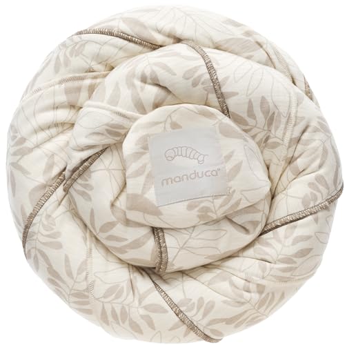 Manduca Sling > BotanicVanilla < Fascia portabebè elastica con certificato GOTS, 100% cotone biologico, marsupio per neonati e bambini dalla nascita (3,5-15kg)