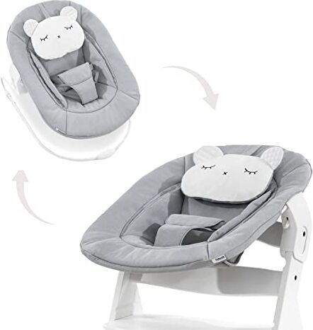 Hauck Sdraietta Neonato Alpha Bouncer 2in1, Compatibile con Seggioloni  Alpha Plus e Beta Plus Sdraietta Neonati dalla Nascita fino a 9kg, con Cuscino Grigio, Orso