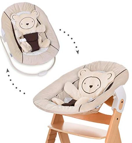 Hauck Sdraietta Alpha Bouncer 2in1 per Neonati da 0 Mesi fino a 9 Kg, Funzione Dondolo Beige