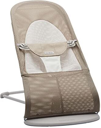 BabyBjörn Sdraietta Balance Soft, Mesh, Beige-grigio/Bianco