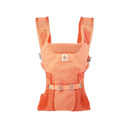 Ergobaby Aerloom, marsupio per neonati fino ai più piccoli, 3 posizioni Marsupio ergonomico per bambini, realizzato in materiale Formaknit, Amber Coral