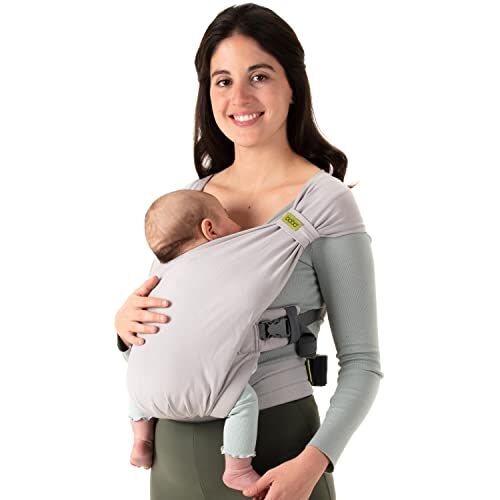 Boba Bliss Fascia Porta Bebe Marsupio Neonato o Bambino 2 in 1 Fascia Neonato Senza Nodi Portabebè neonato ergonomico Marsupio Bambino Soffice ed Ergonomica (Grey)