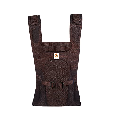 Ergobaby Aerloom, marsupio per neonati fino ai più piccoli, 3 posizioni Marsupio ergonomico per bambini, realizzato in materiale Formaknit, Black Pearl