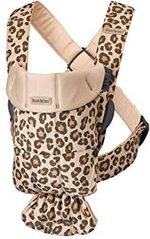 BabyBjörn Marsupio Mini Cotone, Beige/Leopardo