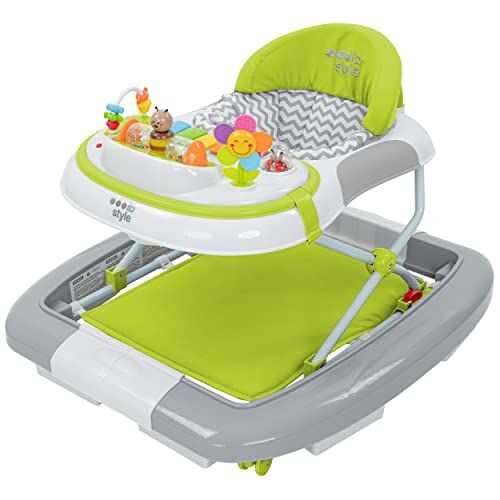 ib style ® WAVE 3 in 1 Girello per bambini   primi passi   con funzione swing   Luce & Melodia   EN1273:2020   Verde