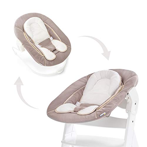 Hauck Sdraietta Neonato Alpha Plus e Beta Plus Bouncer 2in1, Compatibile con Seggioloni Sdraietta Neonati da 0 Mesi fino a 9 Kg, con Riduttore di Seduta e Funzione Dondolo Beige