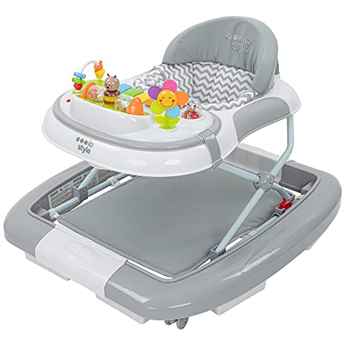 ib style ® WAVE 3 in 1 Girello per bambini   primi passi   con funzione swing   Luce & Melodia   EN1273:2020   Grigio