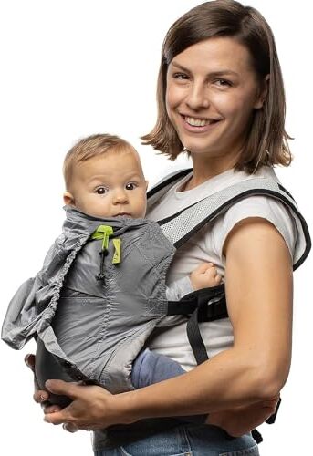 Boba Air Marsupio Neonato e Marsupio Bambino Ultraleggero Zaino porta bambino da 3 mesi (da 7 a 20 kg) Marsupio Porta Bambino ideale per il baby wearing Marsupio Ergonomico (Grey)