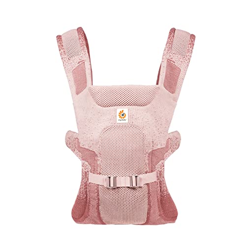 Ergobaby Aerloom, marsupio per neonati fino ai più piccoli, 3 posizioni Marsupio ergonomico per bambini, realizzato in materiale Formaknit, Desert Rose