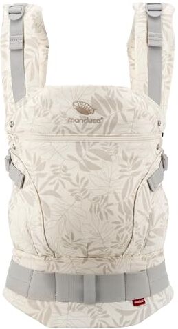 Manduca FIRST Marsupio Neonati > BotanicVanilla < Marsupio Ergonomico in Cotone Biologico, per Neonati dalla Nascita e Bambini de 3,5 a 20 kg (beige)