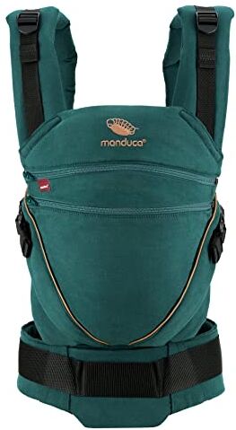 Manduca XT > < Marsupio e porta bebè ergonomico con sedile regolabile per neonati dalla nascita & bambini fino a 20 kg, cotone biologico (denimteal-toffee)