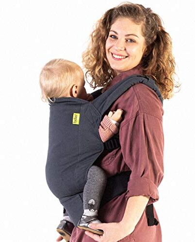 Boba Carrier Classic, Navy, zaino o Front Pack Baby Sling per neonati e bambini fino a 20,4 kg (Organic Midnight)