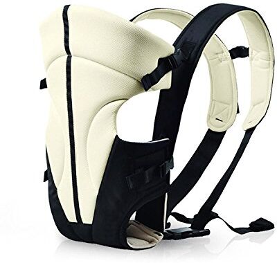 SONARIN Classic Marsupio Neonati anteriore e posteriore,portantina per bebè,Ergonomica, misura unica per tutti, si adatta alla crescita del tuo bambino, metodo a tre portatori(Beige)