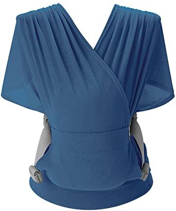 SONARIN Traspirante Fascia Porta Bebè,Portabebè Ergonomica Elastica Porta Bambino Portantina Bebè Marsupio Portabebè Neonati Leggera Portatile per Neonati Bambini fino a 15 kg(Blu)