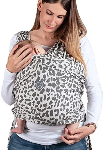 Koala Babycare Fascia neonato porta bebè Cuddle Band 2.0 Ancora più Resistente – Fascia per neonati in cotone organico testata fino a 15 kg Facilmente Regolabile e Unisex Leo