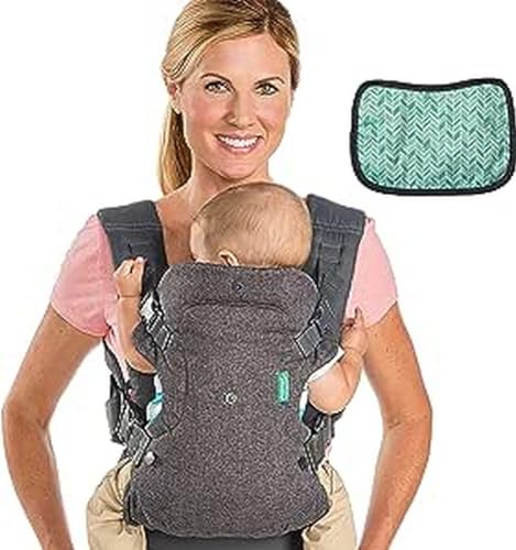 Infantino Flip Advanced 4-in-1 Carrier with Bib Ergonomic, Convertible, Face-in and Face-out Front and Back Carry for Newborns and Older Babies, 8-32 lbs / 3.6-14.5 kg