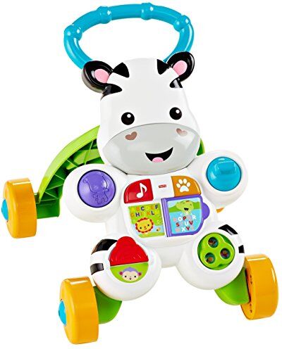 Fisher Price Zebra Primi Passi Spingibile, Giocattolo Elettronico Educativo con Musica e Suoni, per Camminare, per Bambini di 6+ Mesi, Edizione: Tedesco,