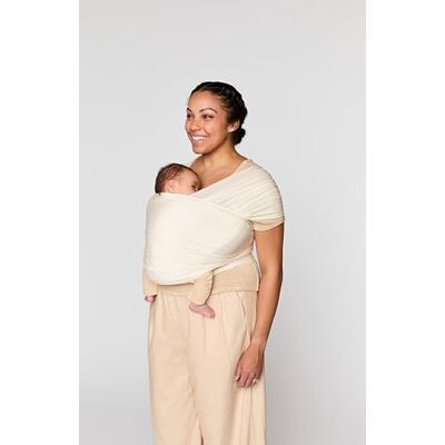 Ergobaby Fascia per neonati dalla nascita fino a 11,3 kg, Aura Mesh Sling in poliestere riciclato ed elastan, elastica e traspirante, unisex, crema Ergobaby Fascia per neonati dalla nascita fino a 11,3 kg, Aura Mesh Sling in poliestere riciclato ed elastan, elastica e traspirante, unisex, crema