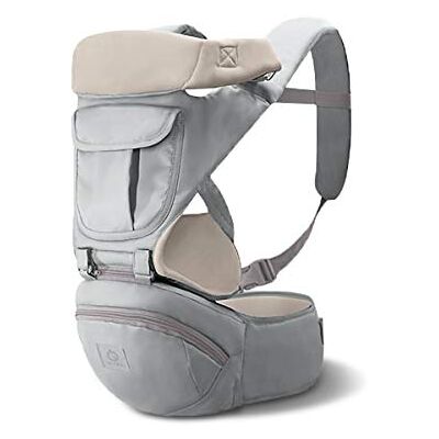 SONARIN 3 in 1 Multifunzione Hipseat Marsupio Baby Carrier,Porta bebè,Portantina per bebè,Tutte le stagioni,Ergonomico(Grigio) SONARIN 3 in 1 Multifunzione Hipseat Marsupio Baby Carrier,Porta bebè,Portantina per bebè,Tutte le stagioni,Ergonomico(Grigio)
