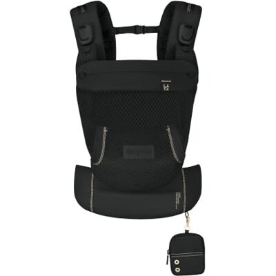 Cybex Gold LAYA Marsupio, Dalla Nascita ai 3 Anni Circa 3, Magic Black Peso del Bambino da 3,2 kg a Max. 15 kg, Tessuto Autoadattante, Tasca a Marsupio, Materiale in Rete, Fibbie Click & Go Cybex Gold LAYA Marsupio, Dalla Nascita ai 3 Anni Circa 3, Magic Black Peso del Bambino da 3,2 kg a Max. 15 kg, Tessuto Autoadattante, Tasca a Marsupio, Materiale in Rete, Fibbie Click & Go