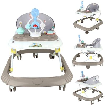 homewell Passeggino per primi passi con musica e tavola da gioco rimovibile, per bambini, gioco e corsa, regolabile in 4 posizioni, regolabile in altezza, pieghevole a partire dai 6 mesi (cachi) homewell Passeggino per primi passi con musica e tavola da gioco rimovibile, per bambini, gioco e corsa, regolabile in 4 posizioni, regolabile in altezza, pieghevole a partire dai 6 mesi (cachi)